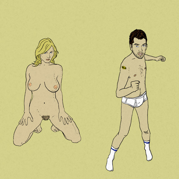 Fan art with full frontal nudity